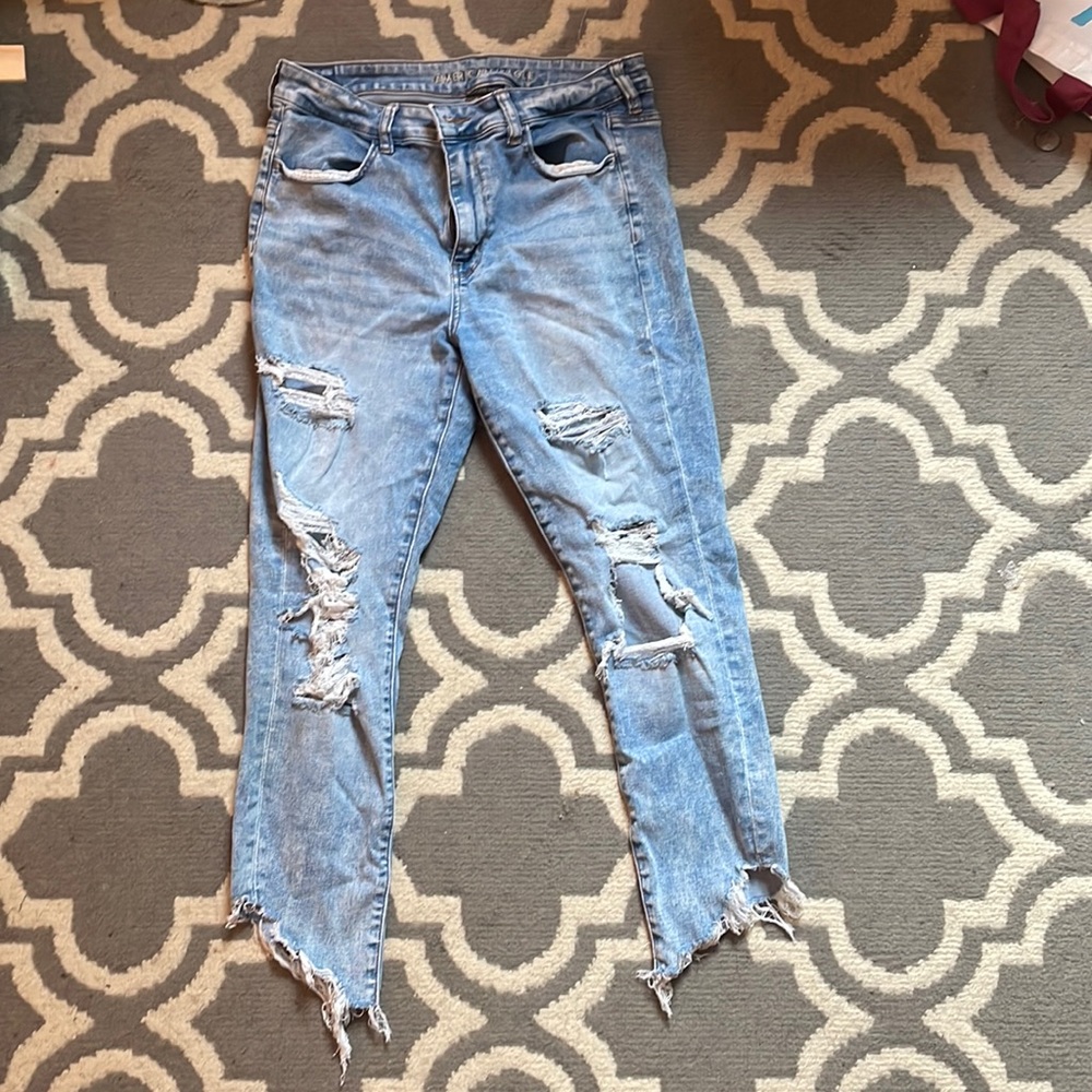 Womens American Eagle hi rise jegging crop